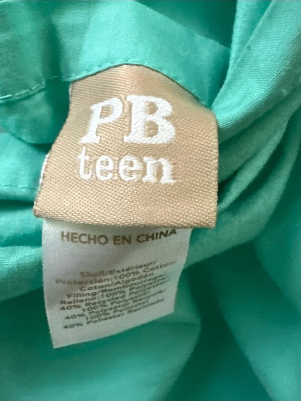 PB teen Vibrant Floral Quilt set twin size in Teal and Multicolor floral
